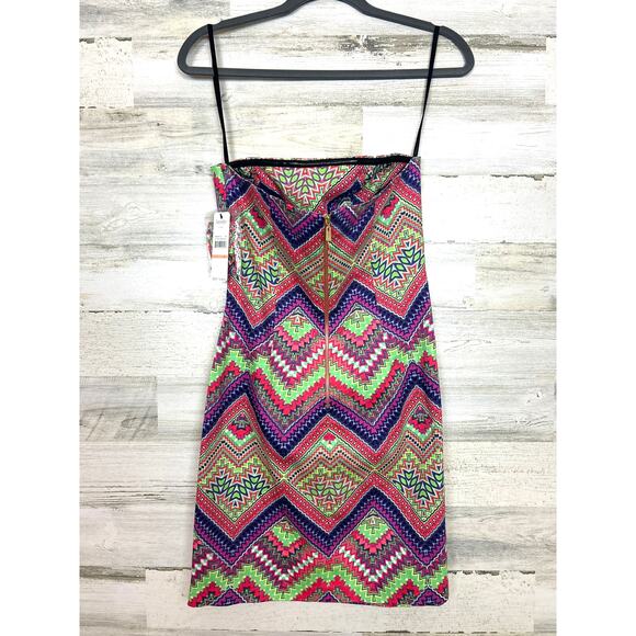 Laundry by Shelli Segal Womens 2 Callie Strapless Y2K 90s Mini Dress NEW - Picture 2 of 7